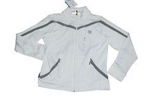NWT EleVen Venus Williams L White Full Zip Up Tennis Golf Active Jacket J25