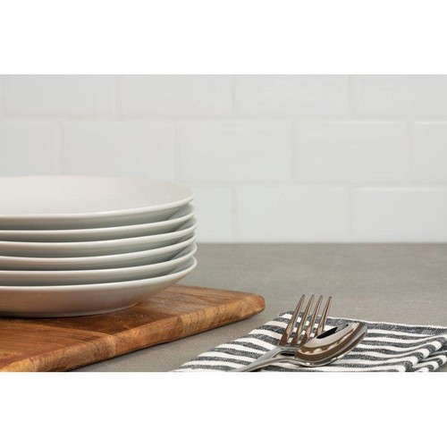 7.8 in White Ceramic Salad Plate Set Microwave/Dishwasher Safe 6 Piece Round New - Picture 5 of 6