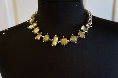 NEW Erickson Beamon Rocks Gilded Lily Silver Geometric Stone Necklace HARD2FIND