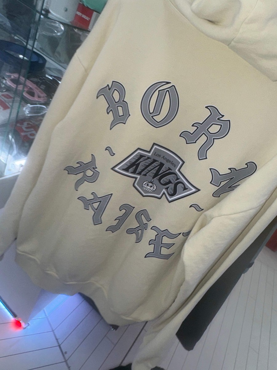 Born Raised x LA Kings Hoodie Crème size x | eBay
