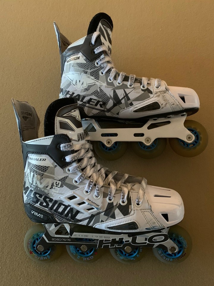 Mission Inhaler WM03 Inline Roller Hockey Skates Senior Size 8.5 E eBay