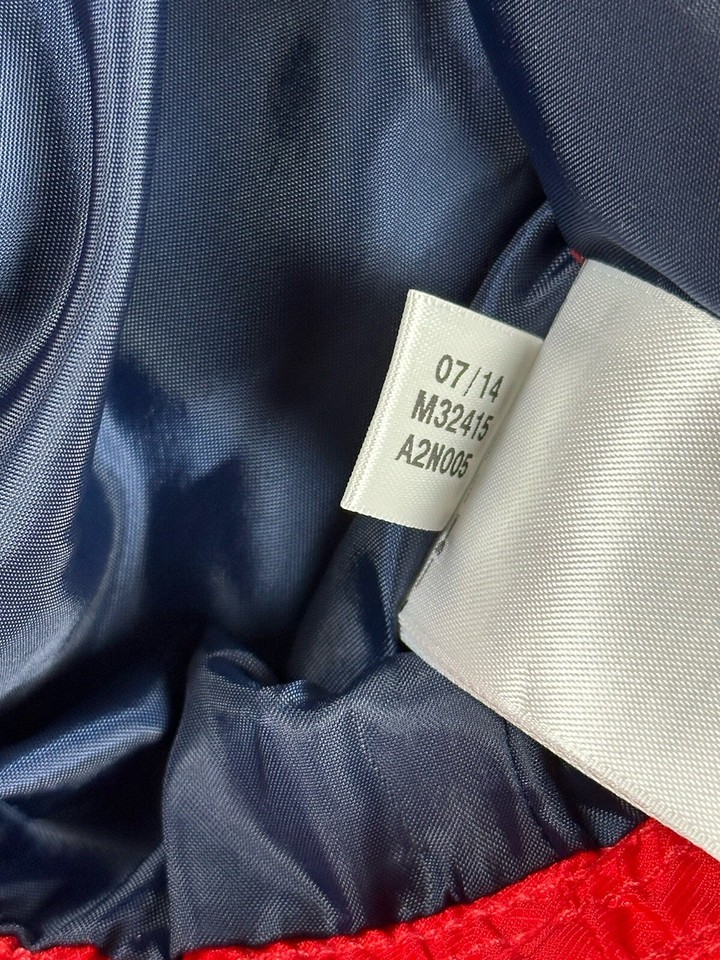 Adidas Neo Puffer Vest Jacket Men’s Size XL Red Blue Hooded Quilted