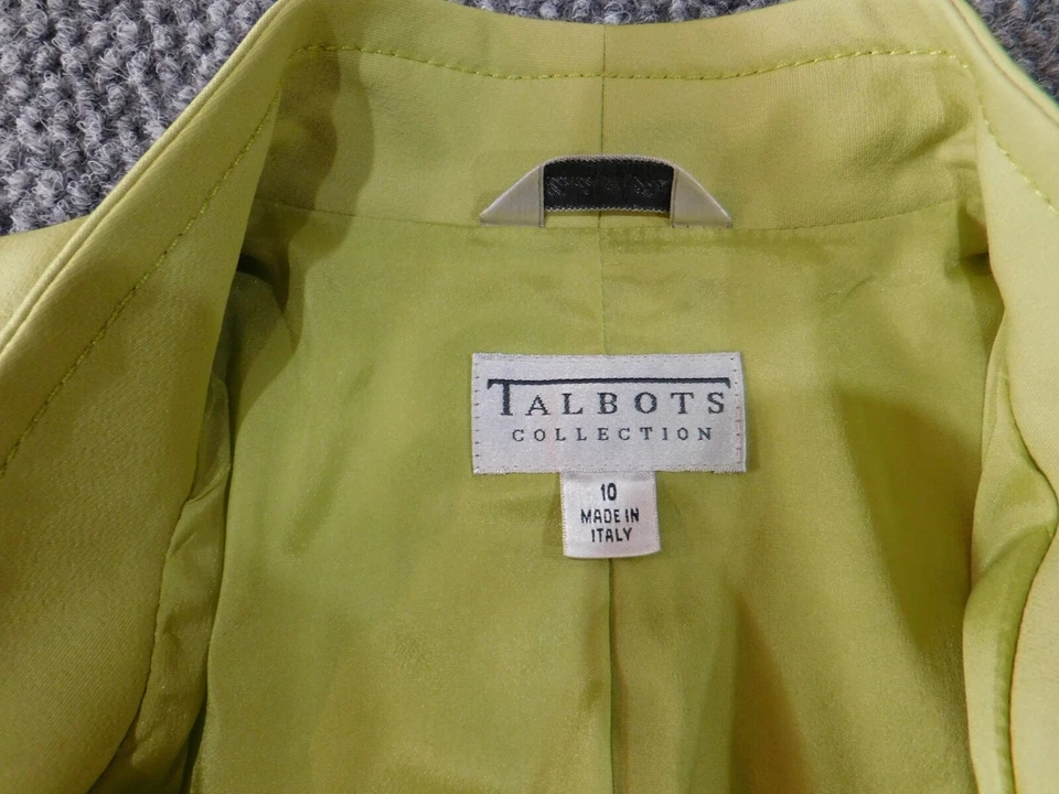 Talbots Jacket Womens 10 Green Collection Blazer Buttons Classic stretch - Image 4 of 4