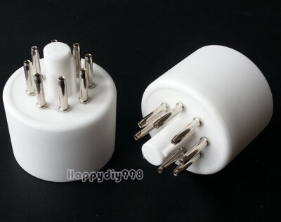 1PC Silver plated Ceramic 8Pin Vacuum Tube Socket Base amplifier DIY tube socket