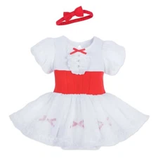 NWT Disney Store Mary Poppins Costume Bodysuit Set Baby Girls 12-18m, 18-24m
