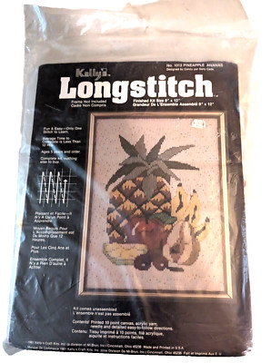 Kelly's Longstitch plastic canvas needlepoint kits #1013 Pineapple Ananas new