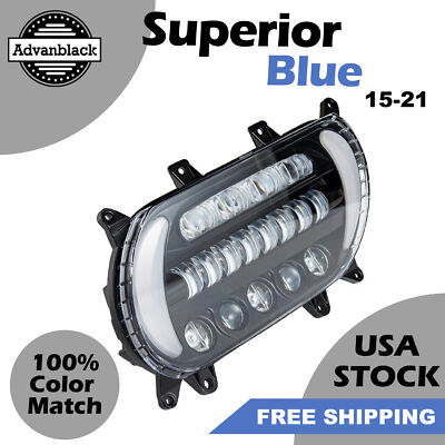 Superior Blue ''ATTACK'' LED Headlight Fits Harley Road Glide 2015-2021 FLTR