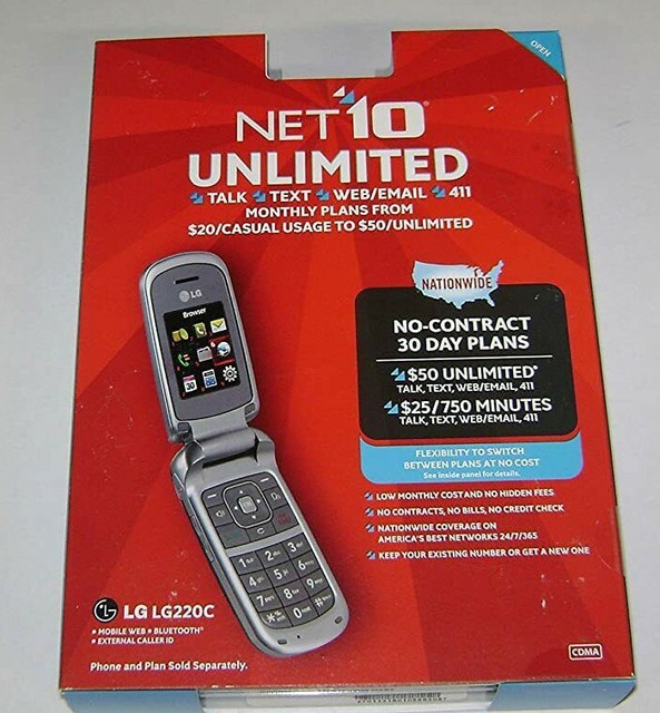 NET10 LG LG220C Tracfone Flip Cell Phone Voicemail Caller ID Bluetooth Text EBay