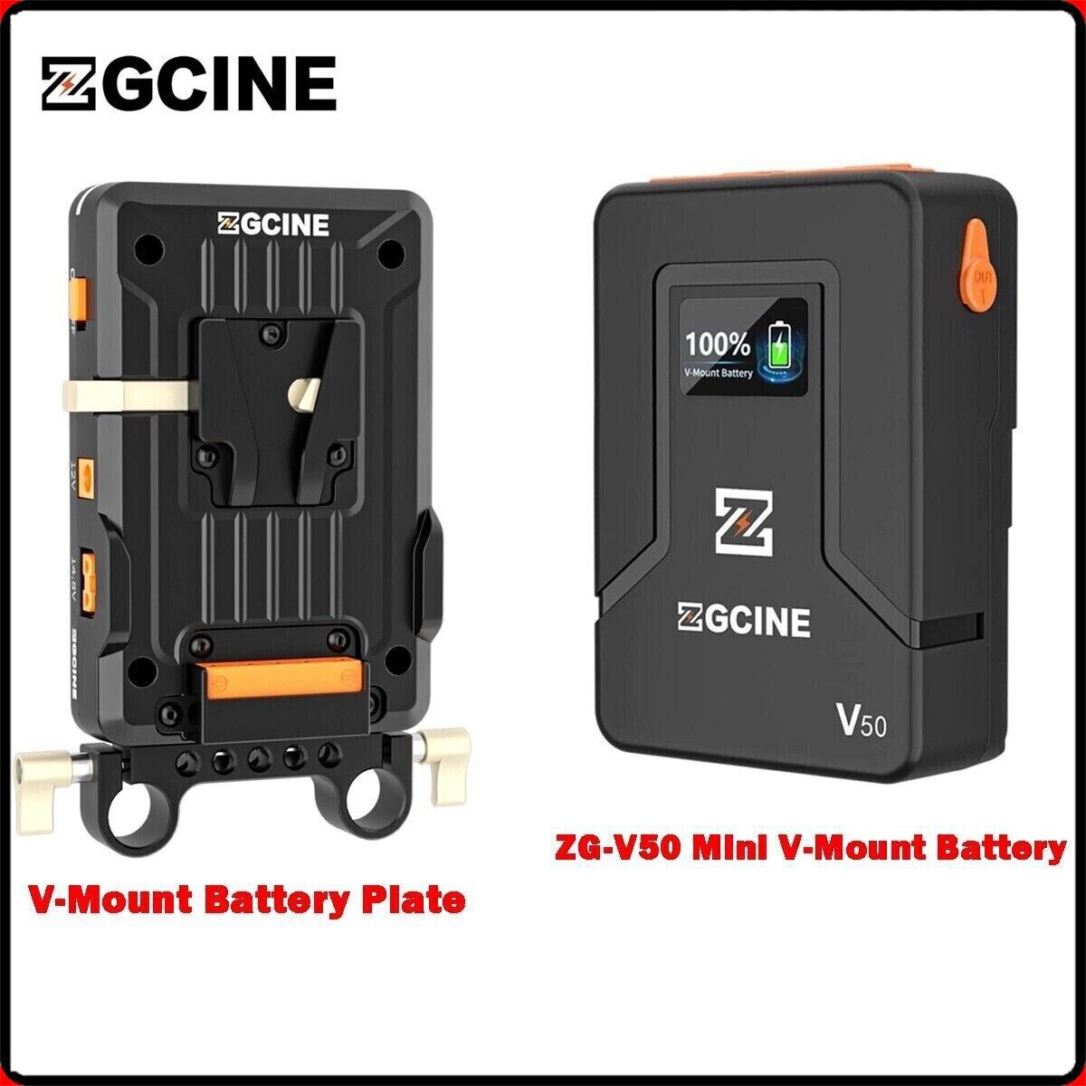 Batterie V-Mount ZGCINE V50 3400 mAh Charge Rapide USB-C