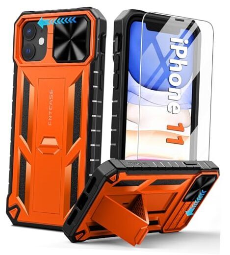 for iPhone 11 Phone Case: Rugged Shockproof Protective Cases for Apple Orange