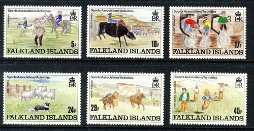 ISLAS MALVINAS Reina Isabel II 1989 Conjunto Asociación Deportiva SG 587 - 592 MNH