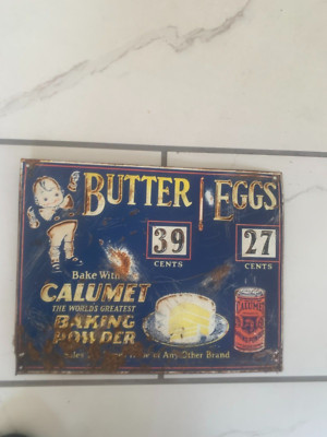 ANTIQUE CALUMET BAKING POWDER BUTTER & EGGS 11