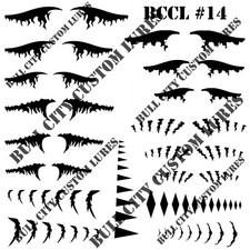 Fishing lure mylar reusable airbrush stencils custom painting scales Stencil 14