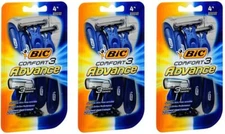 Bic Comfort 3 Advance Razor 4 Razors *Three Pack*