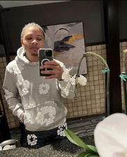 *NEW* DENIM TEARS THE COTTON WREATH SWEATSHIRT GREY - Size Large