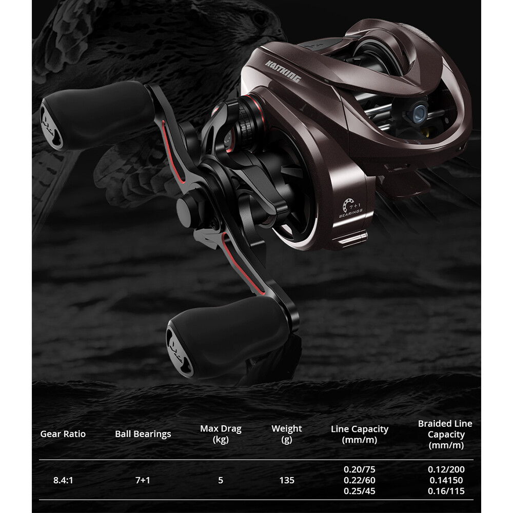 Kastking Valiant Eagle II Fishing Baitcasting Reel Bait