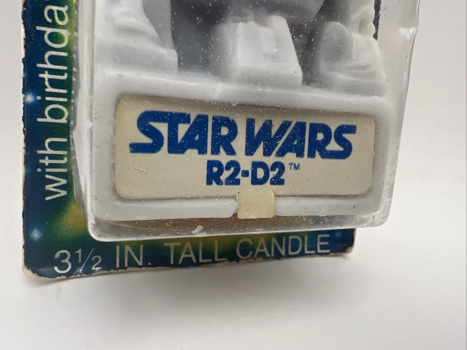 Vela de bolo de aniversário R2-D2 vintage Star Wars 1980 Wilton Empire Strikes Back NOVO - Imagem 3 de 4