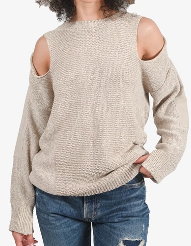 Stella McCartney Beige Elbow Patch Sweater Size 38 US size Small - Picture 2 of 7