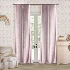 Light Pink Blackout Nursery Curtains 120 Inches Long 2 Panels Girls Bedroom Pinc