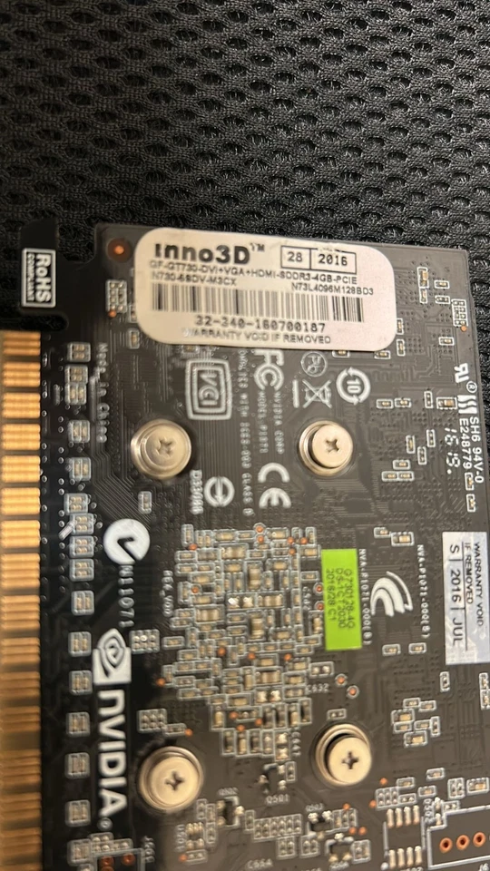 INNO3D NVIDIA GF-GT730 HDMI DVI VGA GDDR3 4GB PCIE VIDEO CARD UC5-3(3) - Image 4 of 4