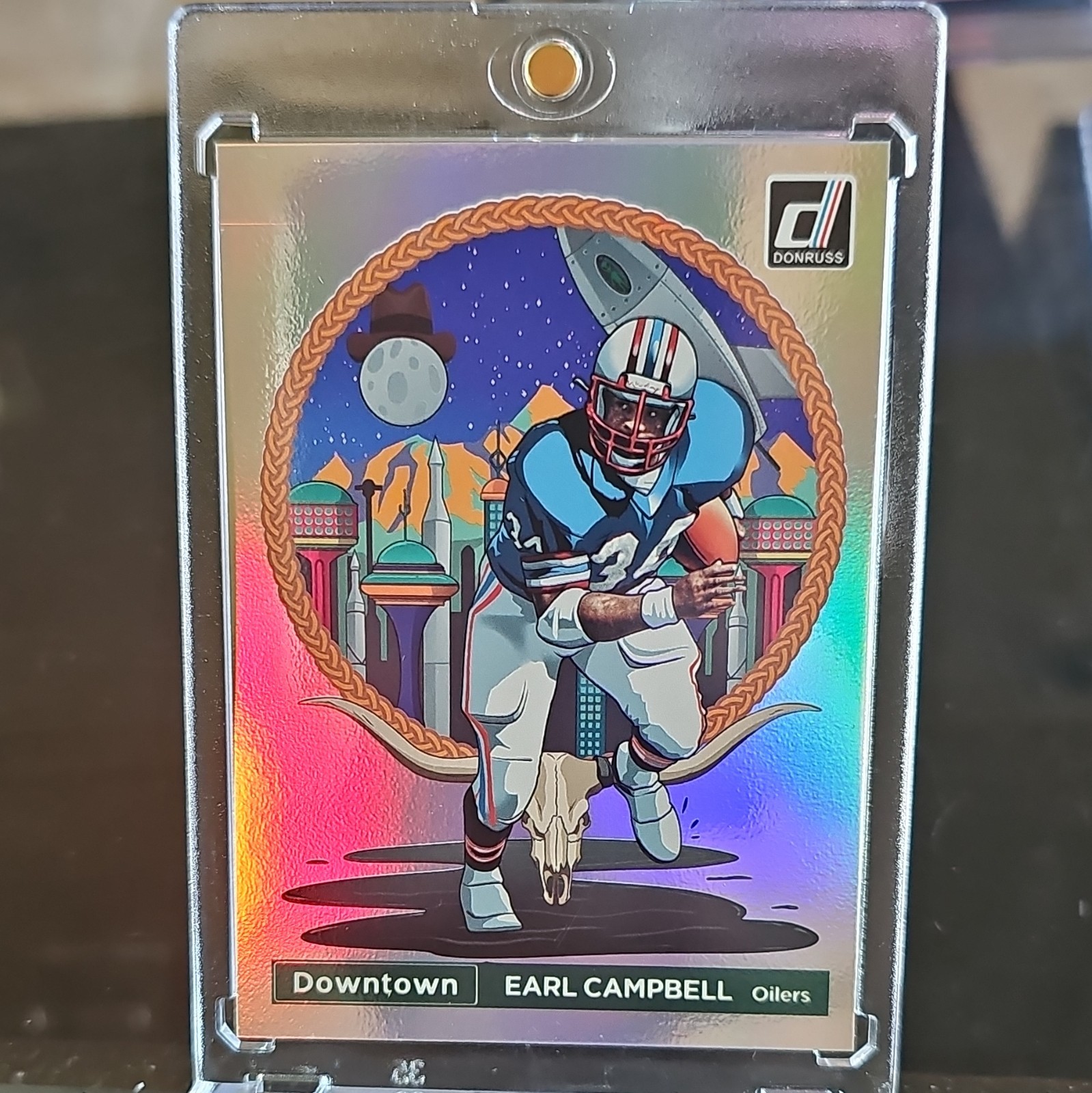 2022 Panini Donruss Downtown Insert Earl Campbell #DT-EC Houston Oilers NFL