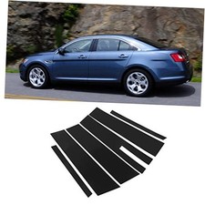 Side Door Window Cover Trim,Glossy Black Pillar Posts Decal Sticker Taurus