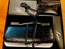 Simply Vera Wang Crossbody Phone Purse & Card Case Holder - Black - New