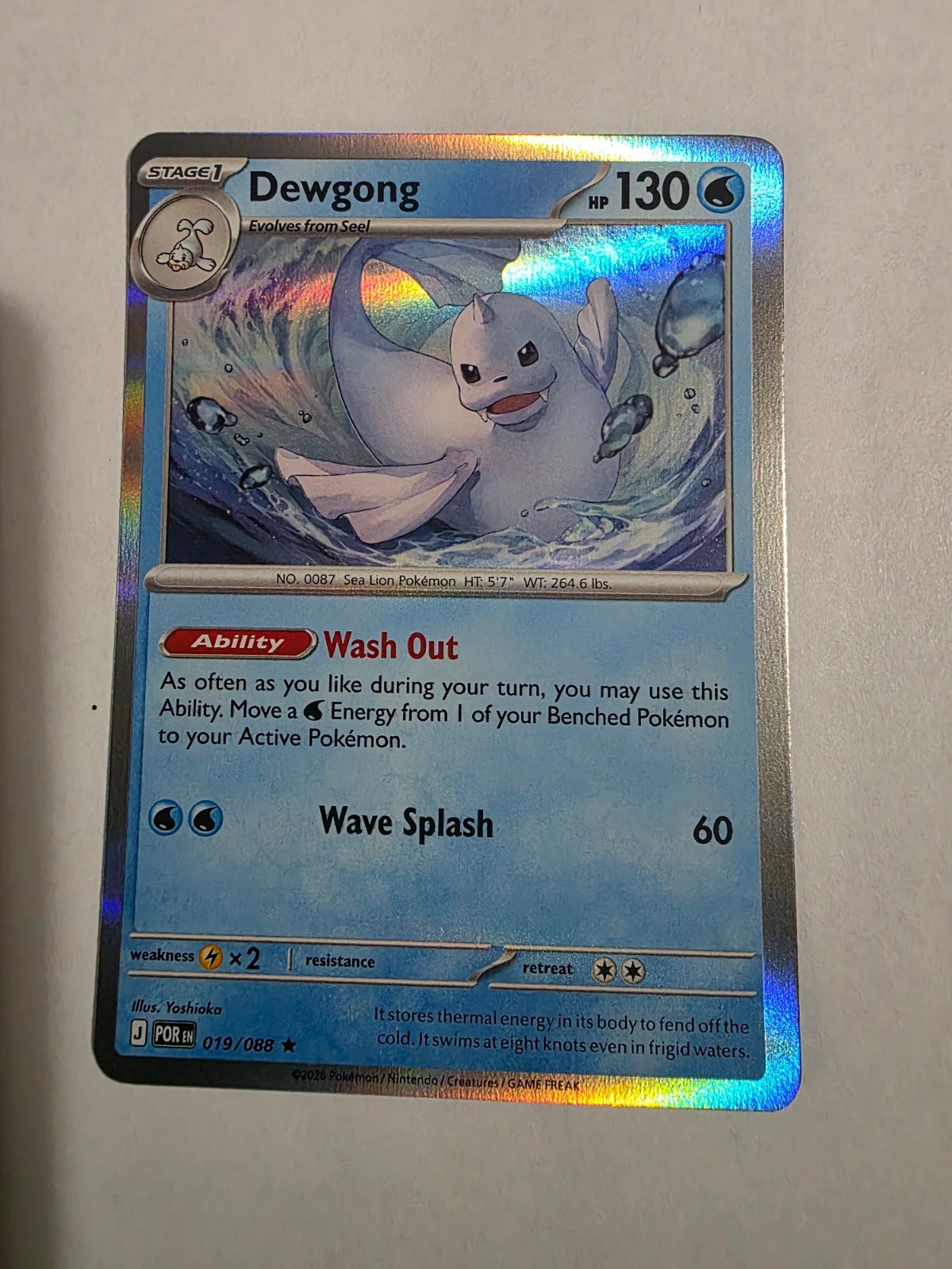 Pokemon Perfect Order Holo Dewgong 19/88 Rare NM