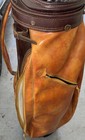 VTG Burton Brown Leather Golf Bag-MINT COND MadeinUSA 11 Clubs Picturd Rainguard — photo 6
