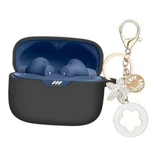 Case Cover Compatible with JBL Tune 230NC TWS, Soft Silicone Earbuds Case Black