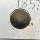 1857 25c Seated Liberty Quarter Very Circulated Condition