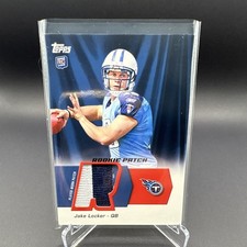 Topps 2011 Jake Locker Titans Rookie Patch Memorabilia Insert Card #HRP-JL. rookie card picture