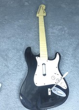 Harmonix Rock Band Fender Stratocaster Wireless Guitar Wii 19091 Black Parts