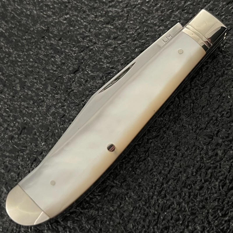 Schatt & Morgan 2001 Series XI Mother of Pearl Mini Trapper Knife 3½" Queen USA