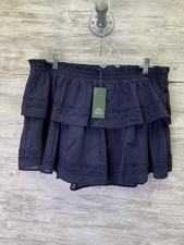 Wild Fable Skort Womens L Blue Lace Layered Ruffle Elastic Waist Lined NWT