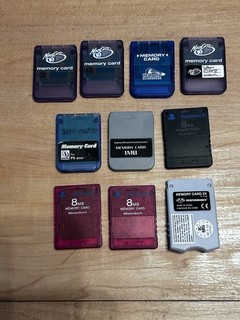 Sony Playstation 1&2 lot of 10 Memory Cards! Untested And Used