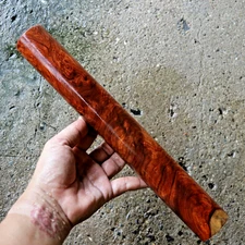 Exotic Amboyna Burl Spindle Blank 42x328mm For Turning DIY & Crafts #1234