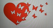 Butterfly Heart Decal