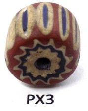 Authentic Old Antique Venetian Chevron Trade Bead African PX3 Bg 54 Italian