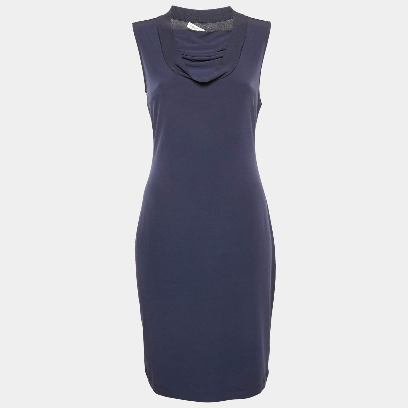 Calvin Klein Navy Blue Jersey Sleeveless Short Dress M