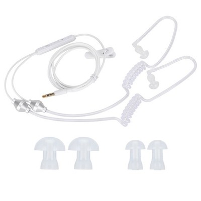 3.5mm Mobile Phone Double Spiral Earphone Anti Radiation Air Acoustic Tube Earph