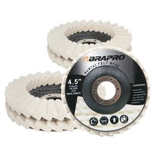 Paquete de 5 discos de pulido de lana de fieltro para amoladora angular, pulido de lana de 4-1/2" x 7/8"...
