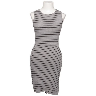 Edco, Kleid, Größe: XS, Grau/Schwarz, Streifen, Damen #MvR