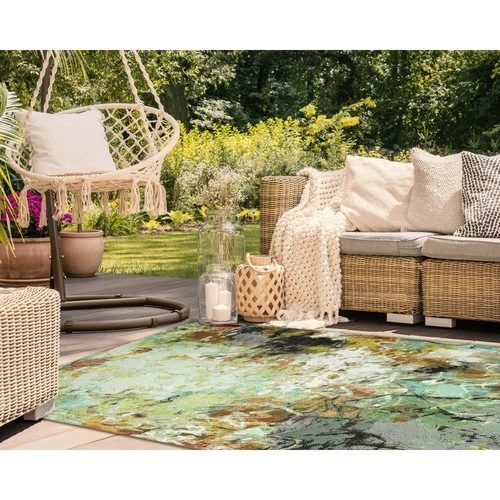 Liora Manne Marina Indoor/Outdoor Power Loomed Synthetic Blend Low Profile Ar... - Picture 5 of 9