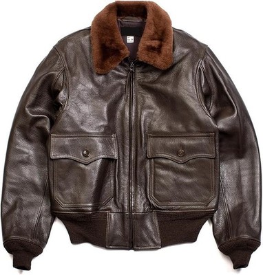B3 RAF Brown Men's Bomber Flying Aviator Fur Shearling Leather Jacket