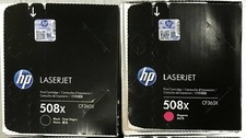 NEW Genuine HP 508X Magenta and Black Toner Cartridge OPEN BOX -- UNUSED