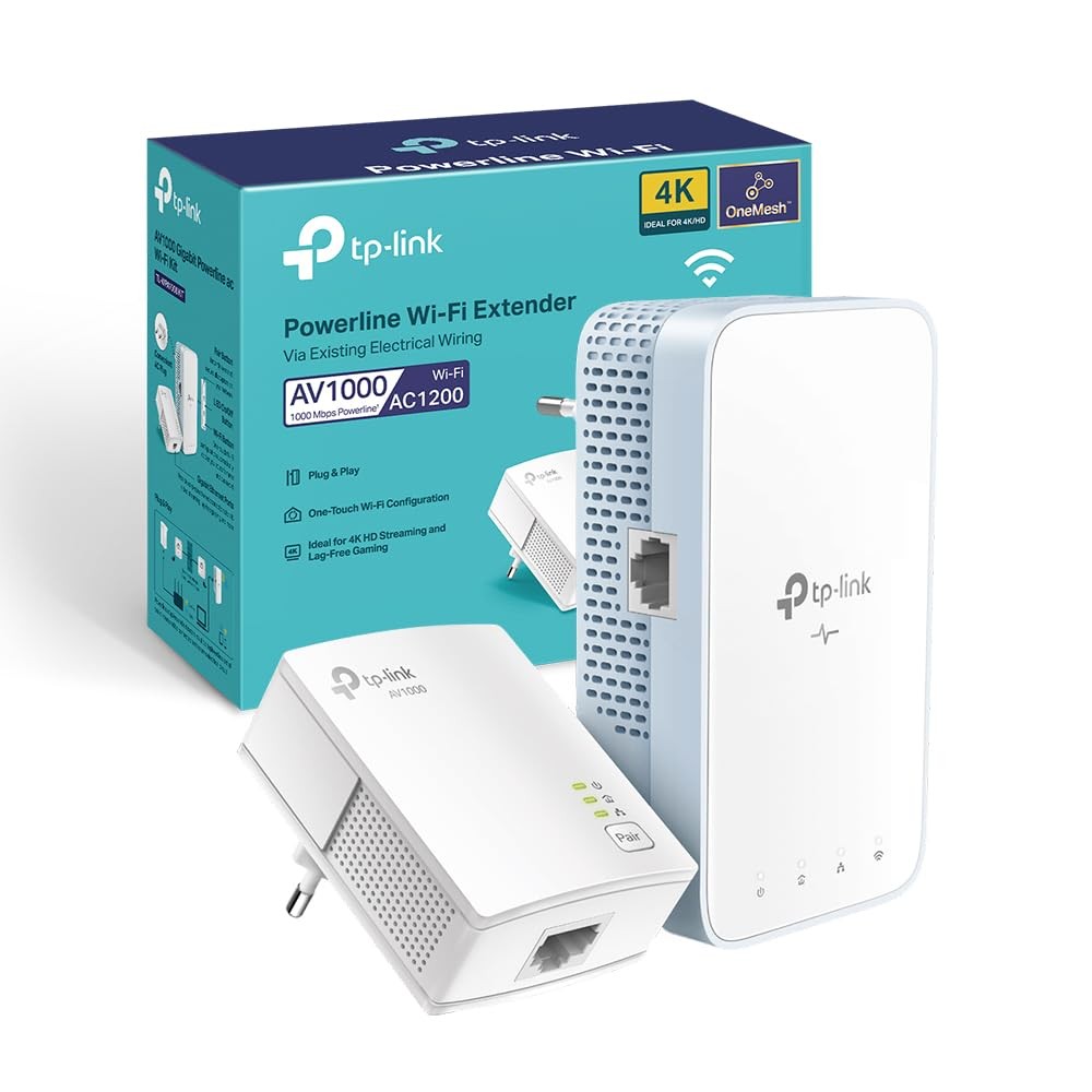TP-Link TL-WPA1000 KIT AV1000: Powerline WiFi AC1200 per Gaming e 4K