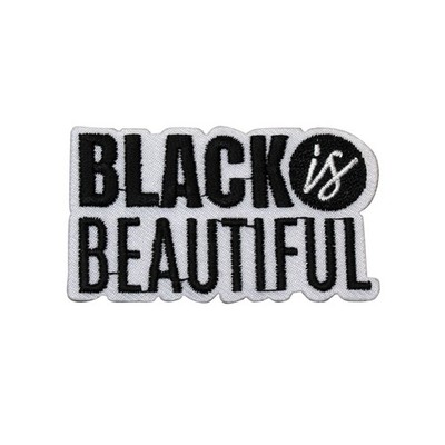 Black Is Beautiful Embroidered Iron On Patch - Magic Black Power Fist Melan 97-E