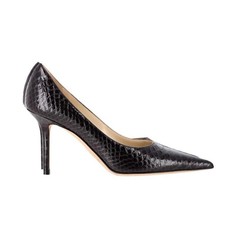 Jimmy Choo Love Pointed Toe Snakeskin Pumps