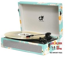 Vinyl Record Player Bluetooth with Built-in Speakers, Vintage Portable